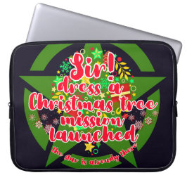 Kerstboom, missie, leger laptop sleeve