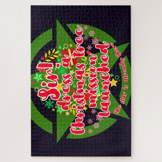 Kerstboom, missie, leger legpuzzel (Verticaal)