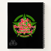 Kerstboom, missie, leger notitieboek (Achterkant)