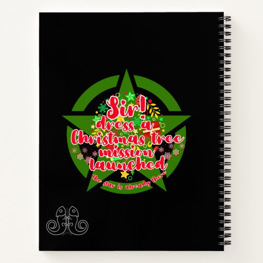 Kerstboom, missie, leger notitieboek (Achterkant)