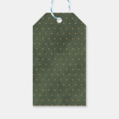 Kerstboom - Modern Dusty Green Velvet Holiday Cadeaulabel (Achterkant)