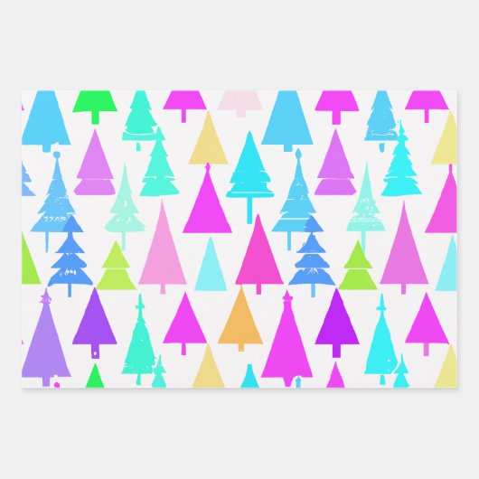 Kerstboom Modern inpakpapier (Voorkant 3)