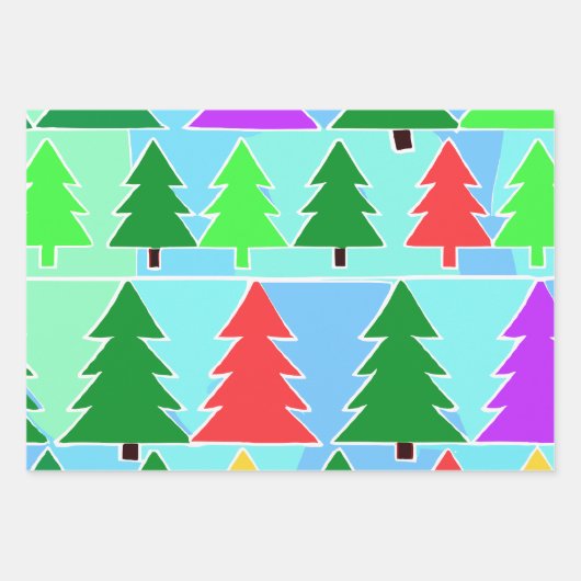 Kerstboom Modern inpakpapier (Voorkant 2)
