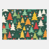 Kerstboom Modern inpakpapier Patroon Vel (Voorkant 3)