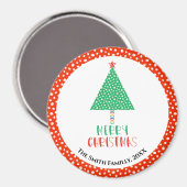 Kerstboom Modern  Magneet (Voorkant / Achterkant)