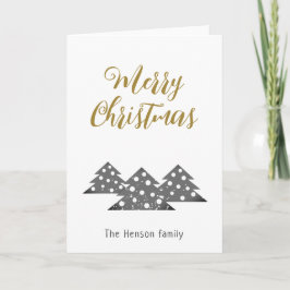 Kerstboom Modern Minimalistische Familie  Feestdagen Kaart