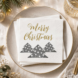 Kerstboom Modern Minimalistische Familie Vakantie Servet