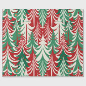 Kerstboom Modern Patroon inpakpapier (Vlak)