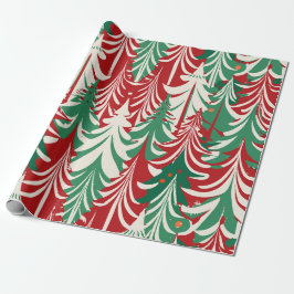 Kerstboom Modern Patroon inpakpapier