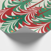 Kerstboom Modern Patroon inpakpapier (Hoek)