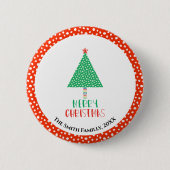Kerstboom Modern  Ronde Button 5,7 Cm (Voorkant)