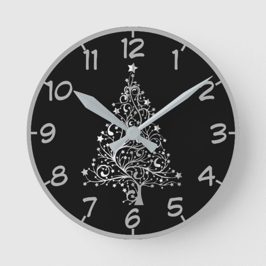 Kerstboom Modern Ronde Klok (Voorkant)