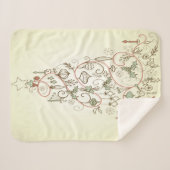 Kerstboom Modern Sherpa Deken (Voorkant (horizontaal))