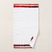 Kerstboom Modern Vakantiepatroon Rood Bad Handdoek (Handdoek)