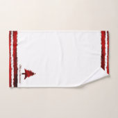 Kerstboom Modern Vakantiepatroon Rood Bad Handdoek (Handdoek)