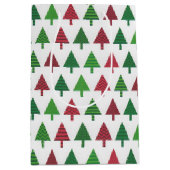 Kerstboom Moderne Elegante Eenvoudige Vakantie Medium Cadeauzakje (Voorkant)