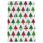 Kerstboom Moderne Elegante Eenvoudige Vakantie Medium Cadeauzakje (Achterkant)