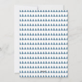 Kerstboom Moderne familie foto Collage Blue Feestdagenkaart (Achterkant)