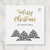 Kerstboom Moderne familiefeestdag Bedankjes Labels (Achterkant)