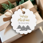 Kerstboom Moderne familiefeestdag Bedankjes Labels