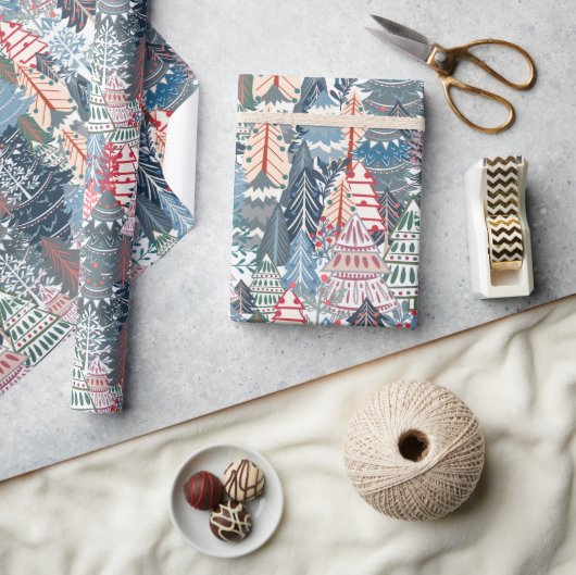 Kerstboom Moderne feestdag Cadeaupapier (Crafts)