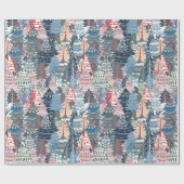 Kerstboom Moderne feestdag Cadeaupapier (Vlak)