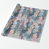 Kerstboom Moderne feestdag Cadeaupapier (Uitgerold)