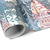 Kerstboom Moderne feestdag Cadeaupapier (Rol Hoek)