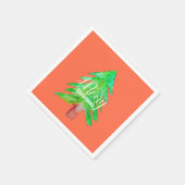 Kerstboom, moderne fungierkleurige kleuren servet (Hoek)