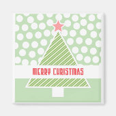 Kerstboom Moderne Kerstcadeau Magneten (Voorkant)