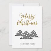 Kerstboom Moderne Minimale Familiefeestdag Feestdagenkaart (Voorkant)