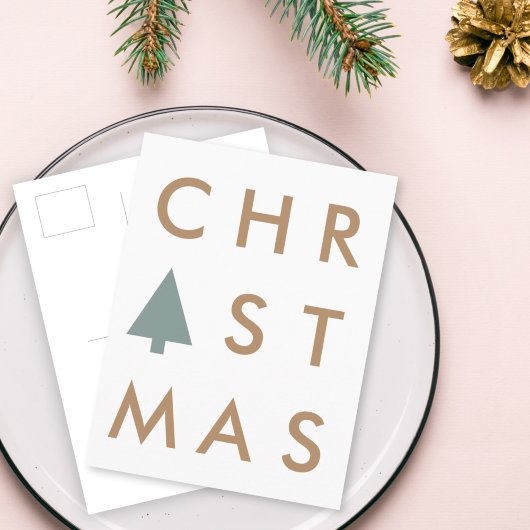 kerstboom | Moderne minimalistische Scandinavische Briefkaart