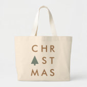 kerstboom | Moderne minimalistische Scandinavische Grote Tote Bag (Voorkant)