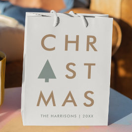 kerstboom | Moderne minimalistische Scandinavische Medium Cadeauzakje