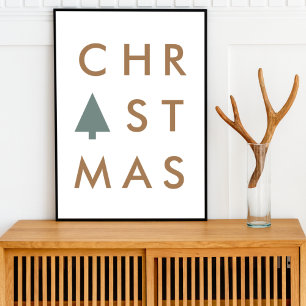kerstboom   Moderne minimalistische Scandinavische Poster