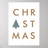 kerstboom | Moderne minimalistische Scandinavische Poster (Voorkant)