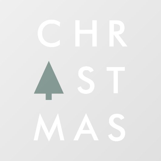 kerstboom | Moderne minimalistische Scandinavische Raamsticker (Vel)