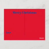 Kerstboom Moderne Rode Streep Groet Briefkaart (Achterkant)