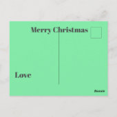 Kerstboom Moderne Stripe Groene Groet Briefkaart (Achterkant)