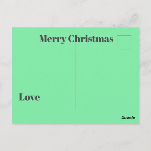 Kerstboom Moderne Stripe Groene Groet Briefkaart (Achterkant)