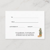 Kerstboom Moderne Vakantie Cadeaubon Kortingskaartje (Achterkant)