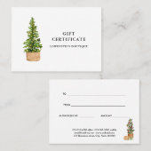 Kerstboom Moderne Vakantie Cadeaubon Kortingskaartje (Voorkant / Achterkant)