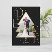 Kerstboom Moderne Vakantiefotokaart Feestdagenkaart (Staand voorkant)