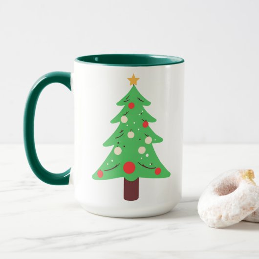 kerstboom mok (Met donut)