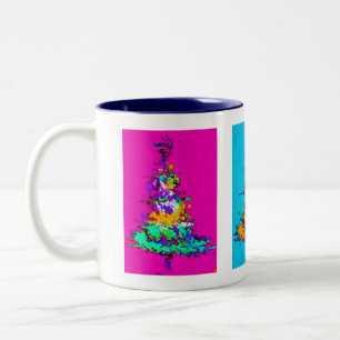 Kerstboom Mok donkerblauw interieur