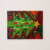 Kerstboom Mola van San Blas Eiland Legpuzzel (Horizontaal)