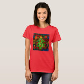 Kerstboom Mola van San Blas Eiland T-shirt (Voorkant volledig)