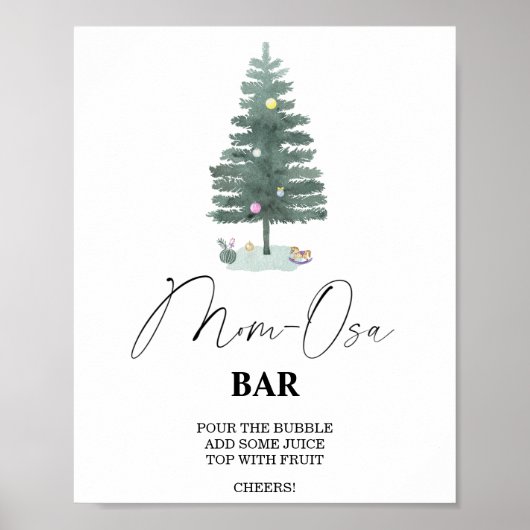 Kerstboom - Mon-osa bar Poster (Voorkant)