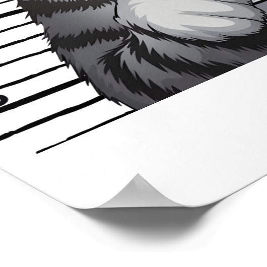 Kerstboom moordenaar grappige kat poster (Hoek)