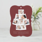 Kerstboom, multifoto feestdagenkaart (Staand voorkant)